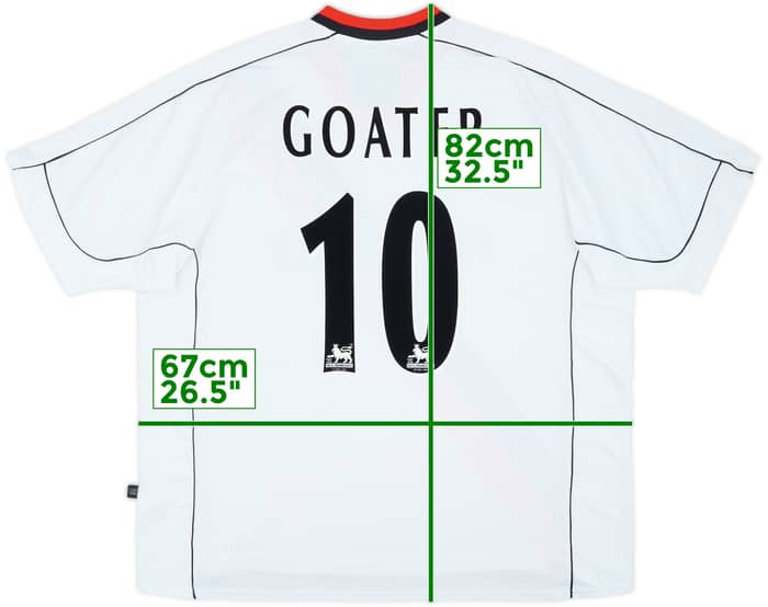 2002-03 Manchester City Away Shirt Goater #10 - 8/10 - (XXL)