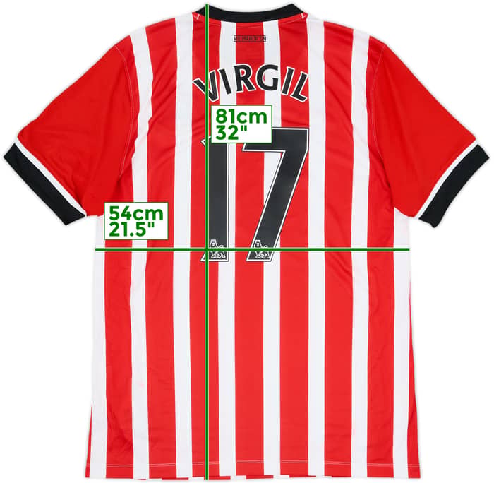 2016-17 Southampton Home Shirt Virgil #17 - 8/10 - (XL)