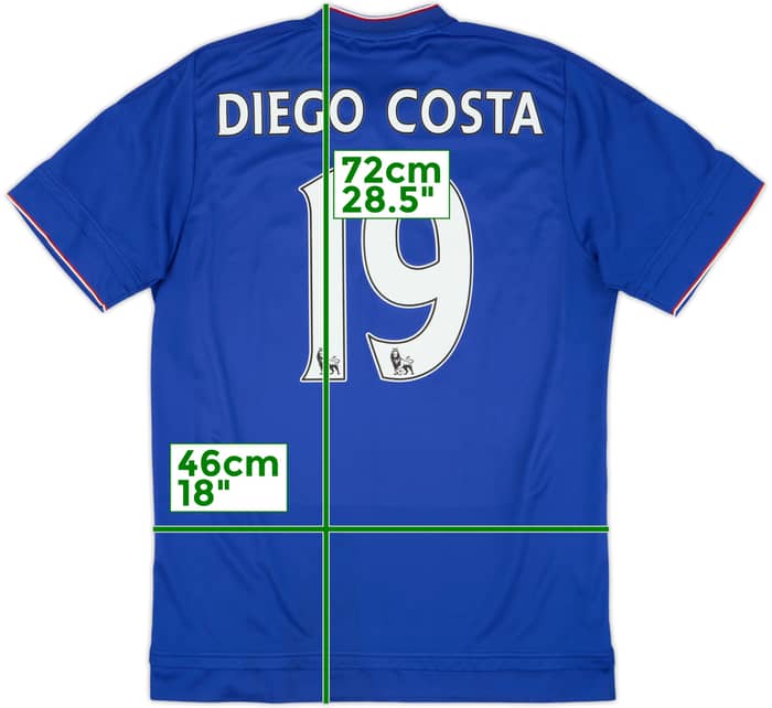 2015-16 Chelsea Home Shirt Diego Costa #19 - 7/10 - (M)