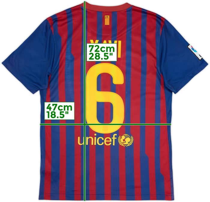 Camiseta de local del Barcelona 2011-12 Xavi #6 - 5/10 - (S)