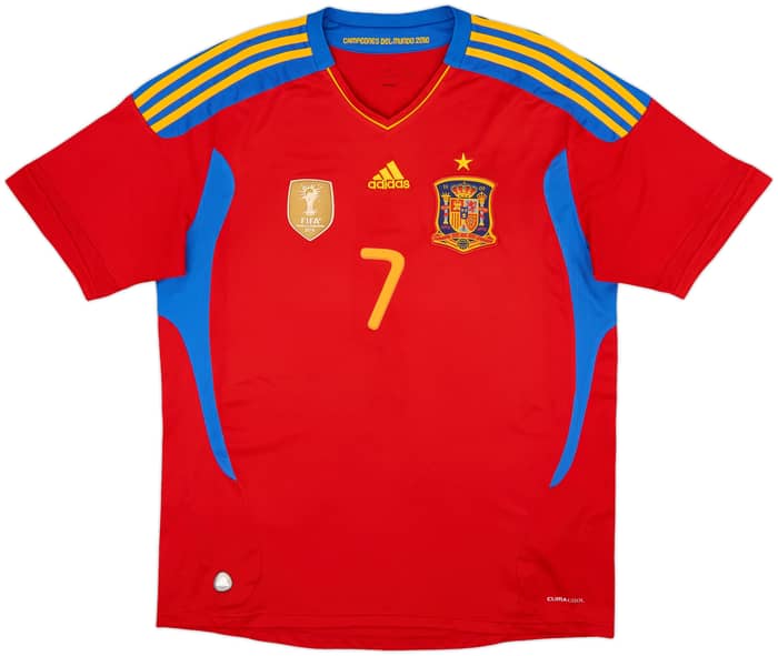 2010-11 Spain Home Shirt David Villa #7 - 8/10 - (XL)