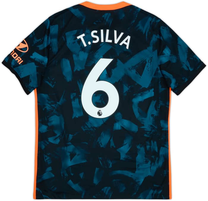 Camiseta de la tercera equipación del Chelsea 2021-22 T.Silva #6 - 10/10 - (L)
