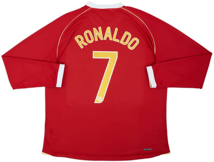 2006-07 Manchester United Home L/S Shirt Ronaldo #7 - 8/10 - (XL)