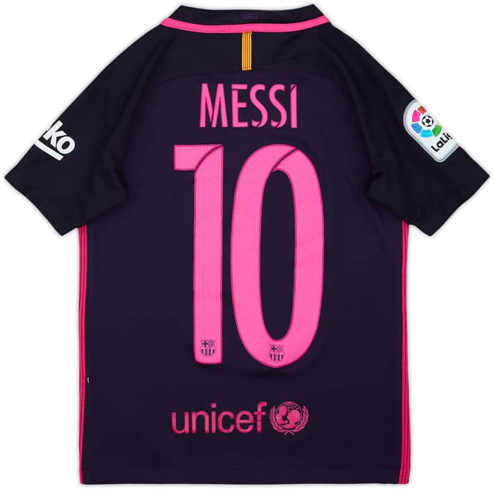 2016-17 Barcelona Away Shirt Messi #10 - 4/10 - (S.Boys)