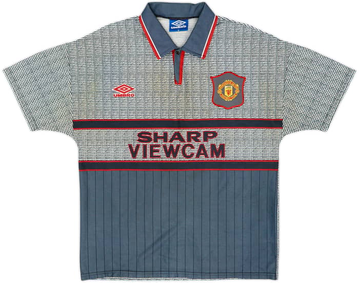 1995-96 Manchester United Away Shirt Beckham #24 - 8/10 - (M)