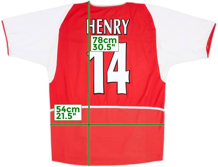 2002-04 Arsenal Home Shirt Henry #14 - 7/10 - (L)