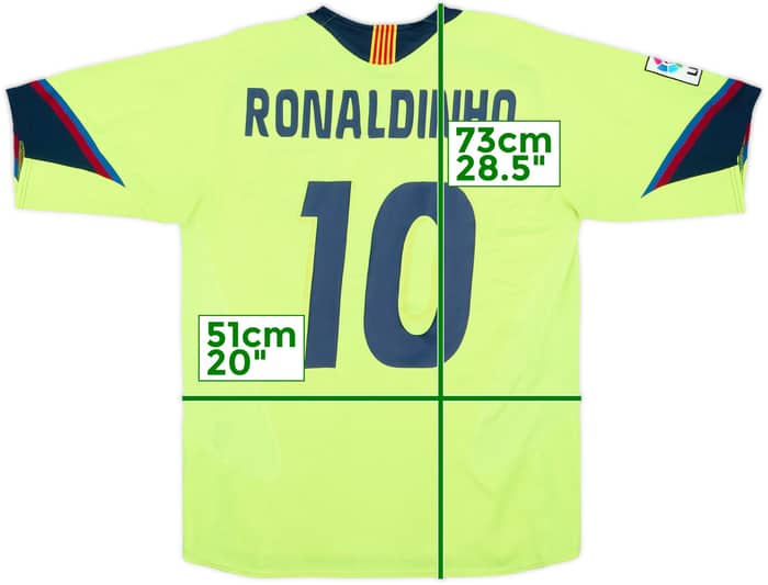 2005-06 Barcelona Away Shirt Ronaldinho #10 - 5/10 - (M)