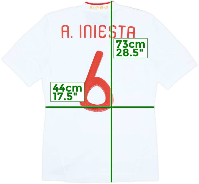 2011 Spain Away Shirt A.Iniesta #6 (S)