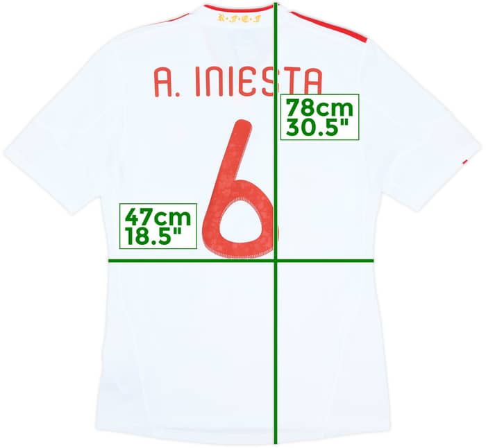 2011 Spain Away Shirt A.Iniesta #6 (M)