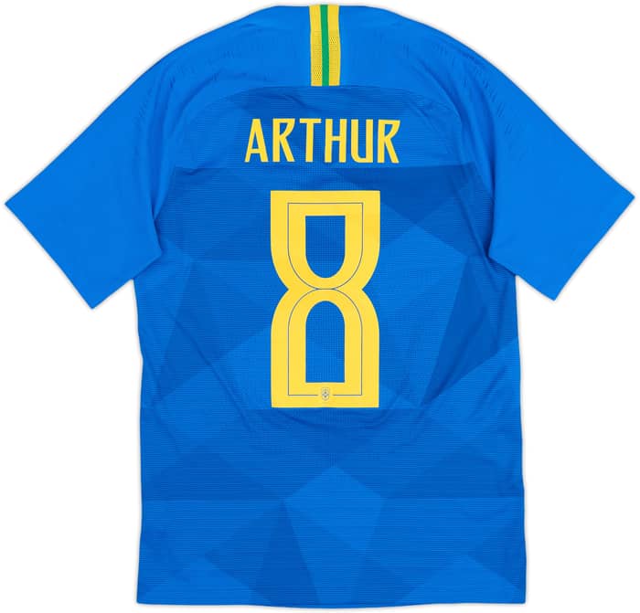 2018-19 Brazil Authentic Away Shirt Arthur #8 - 8/10 - (S)