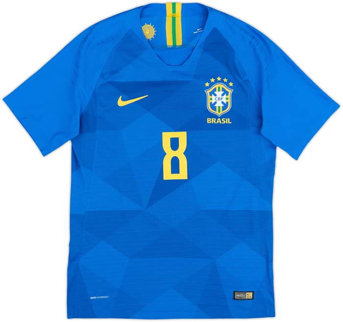 2018-19 Brazil Authentic Away Shirt Arthur #8 - 8/10 - (S)