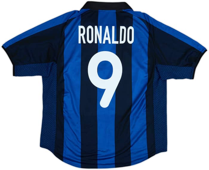 2001-02 Inter Milan Home Shirt Ronaldo #9 - 7/10 - (L)