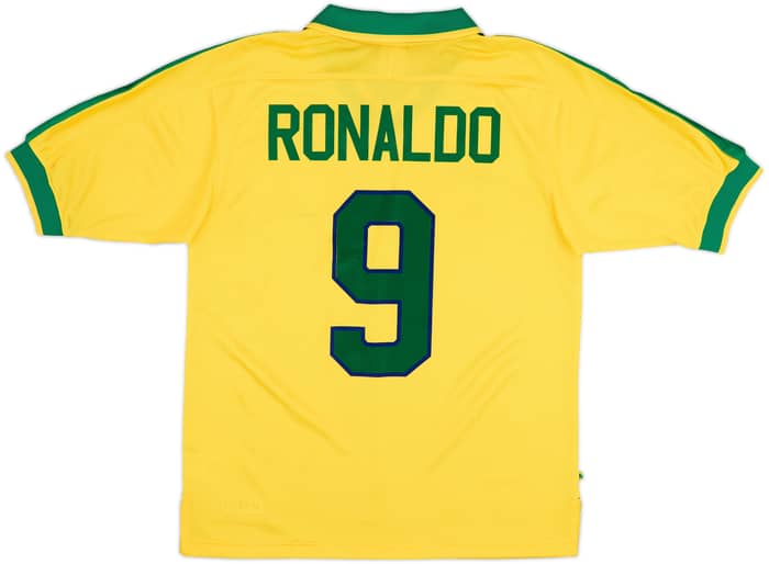 1997-98 Brazil Home Shirt Ronaldo #9 - 8/10 - (M)