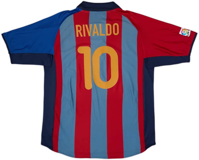 2001-02 Barcelona Camiseta de local Rivaldo #10 - 6/10 - (XL)
