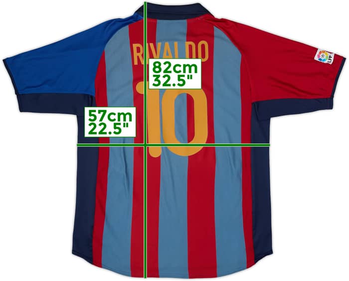 2001-02 Barcelona Camiseta de local Rivaldo #10 - 6/10 - (XL)