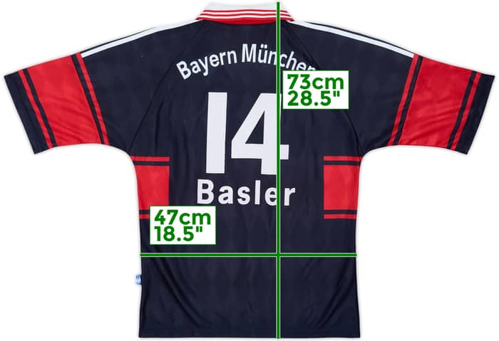 1997-99 Bayern Munich Home Shirt Basler #14 - 8/10 - (S)