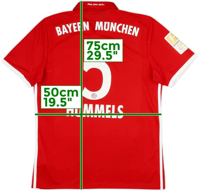 2016-17 Bayern Munich Home Shirt Hummels #5 - 6/10 - (M)
