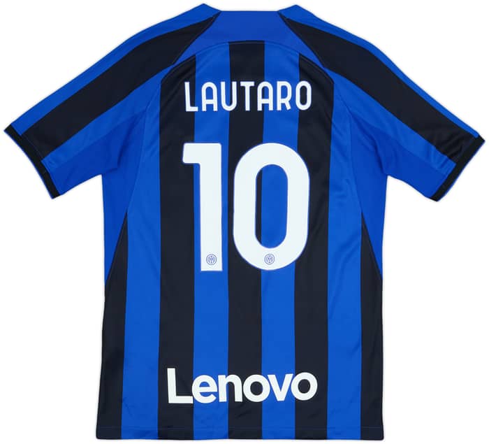 2022-23 Inter Milan Home Shirt Lautaro #10 - 10/10 - (XL.Boys)