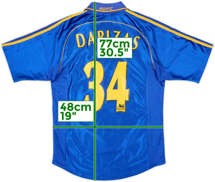 1998-99 Newcastle Away Shirt Dabizas #34 - 8/10 - (S)