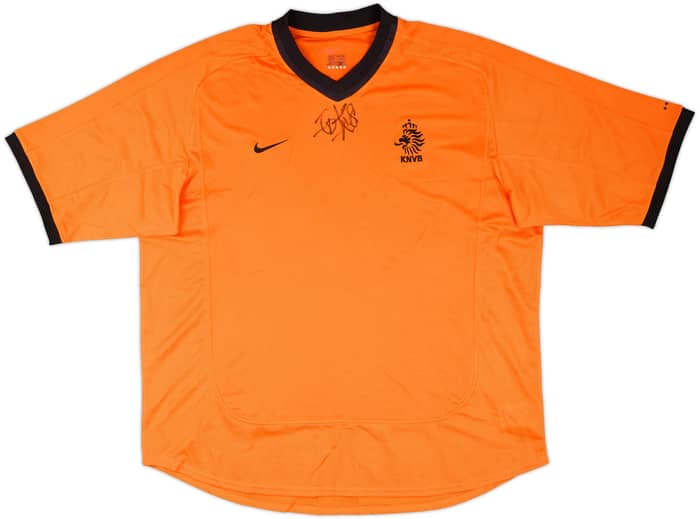 2000-02 Netherlands Signed Home Shirt (Davids)