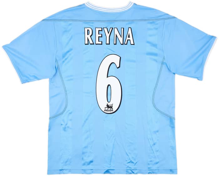 2003-04 Manchester City Home Shirt Reyna #6 - 8/10 - (M)