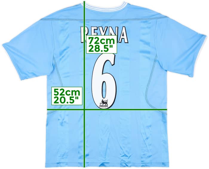 2003-04 Manchester City Home Shirt Reyna #6 - 8/10 - (M)