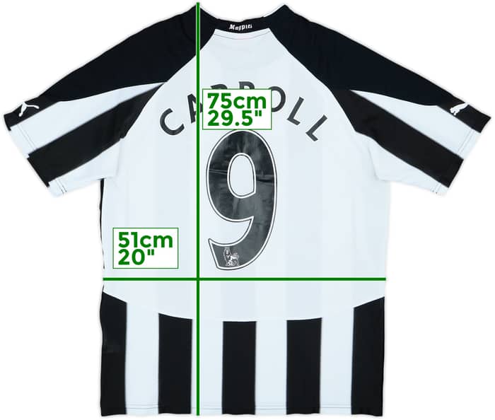 Camiseta de local del Newcastle 2010-11 Carroll #9 - 6/10 - (M)