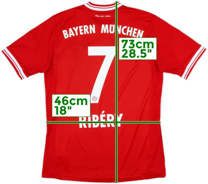 2013-14 Bayern Munich Home Shirt Ribery #7 - 8/10 - (XL.Boys)