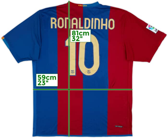 2006-07 Barcelona Home Shirt Ronaldinho #10 - 8/10 - (XL)