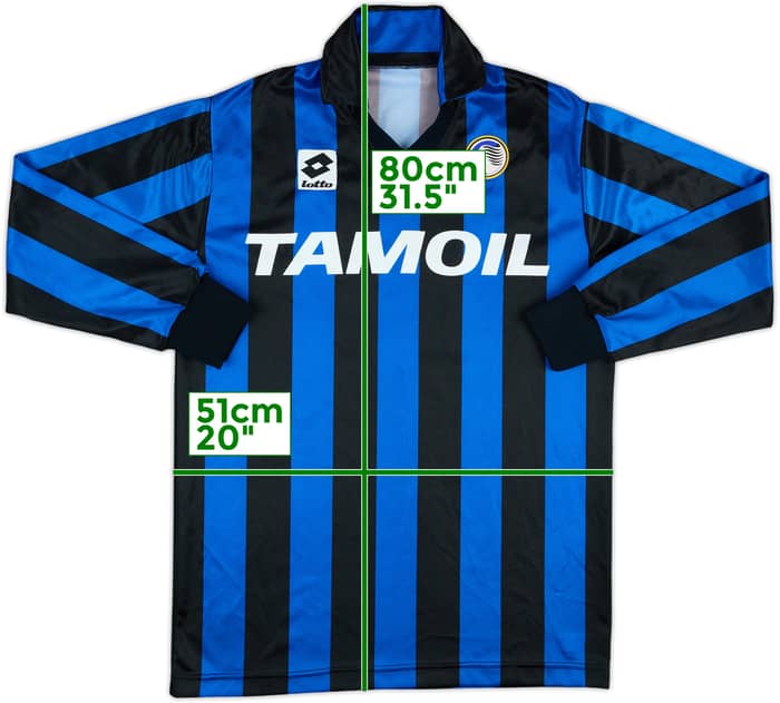 1990-91 Atalanta Match Issue Home L/S Shirt #18