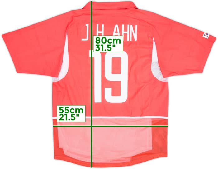 2002-03 South Korea Player Issue Home Shirt J.H.Ahn #19 - 8/10 - (L)