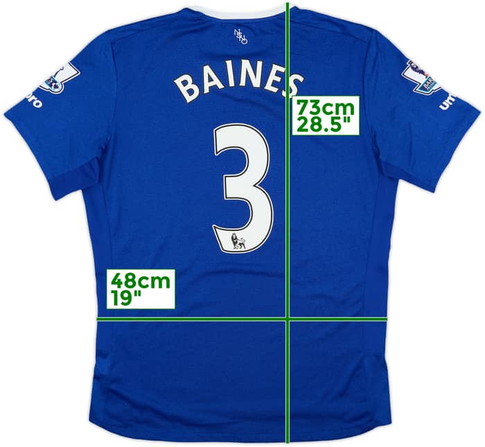 2015-16 Everton Home Shirt Baines #3 - 7/10 - (L)
