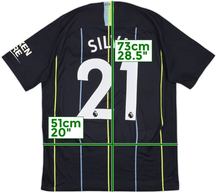 2018-19 Manchester City Away Shirt Silva #21 - 6/10 - (M)