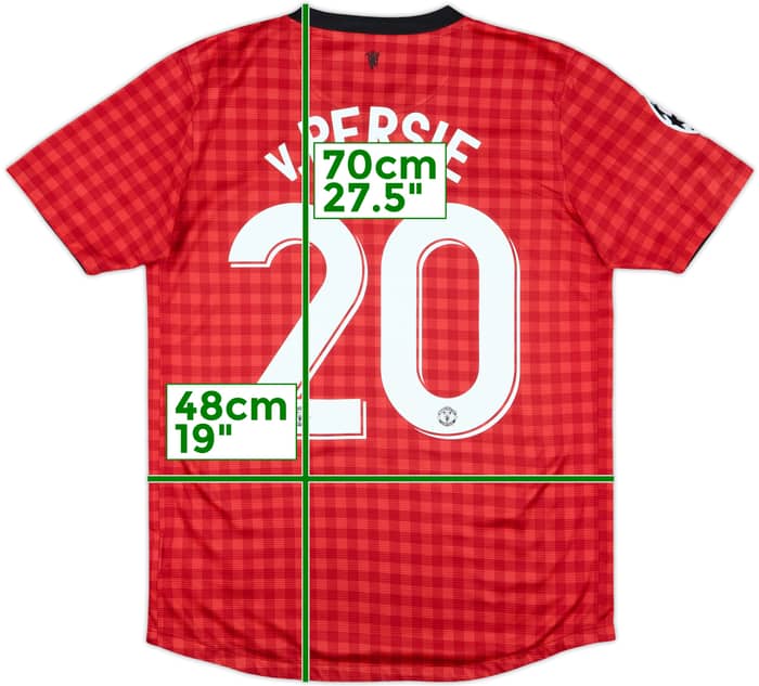 2012-13 Manchester United Home Shirt v.Persie #20 - 7/10 - (XL.Boys)