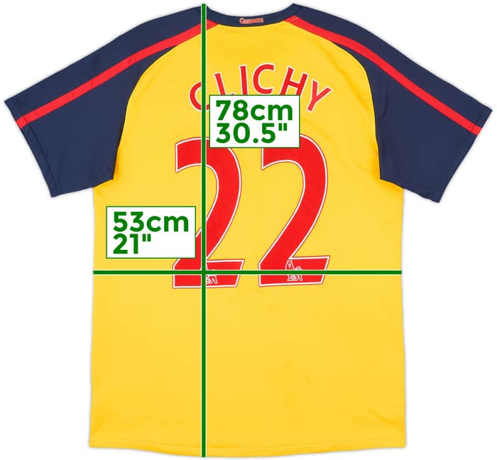 2008-09 Arsenal Away Shirt Clichy #22 - 8/10 - (M)