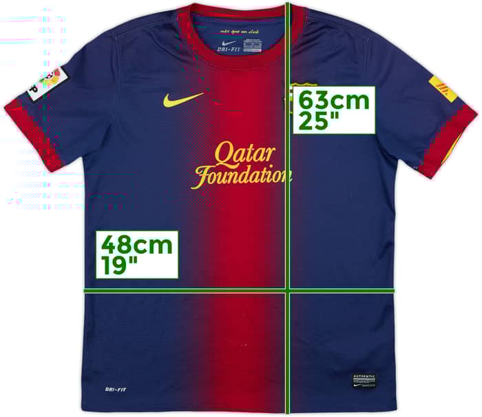 2012-13 Barcelona Home Shirt - 4/10 - (XL.Boys)