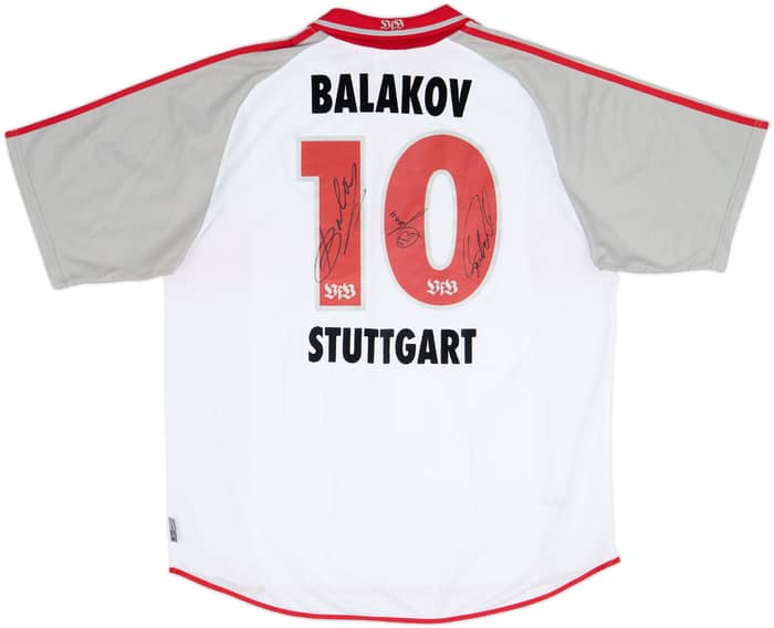 2000-02 Stuttgart Signed Home Shirt Balakov #10 - 8/10 - (XXL)