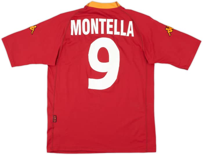 2000-01 Roma Home Shirt Montella #9 - 5/10 - (L)