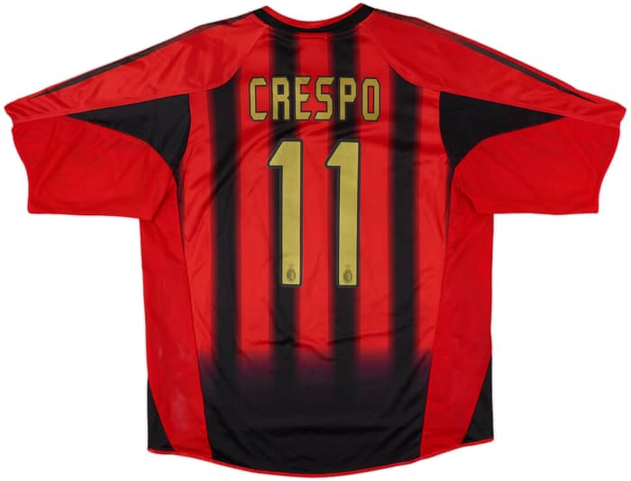 2004-05 AC Milan Home Shirt Crespo #11 - 5/10 - (XL)
