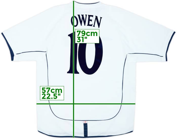 2001-03 England Home Shirt Owen #10 - 9/10 - (L)