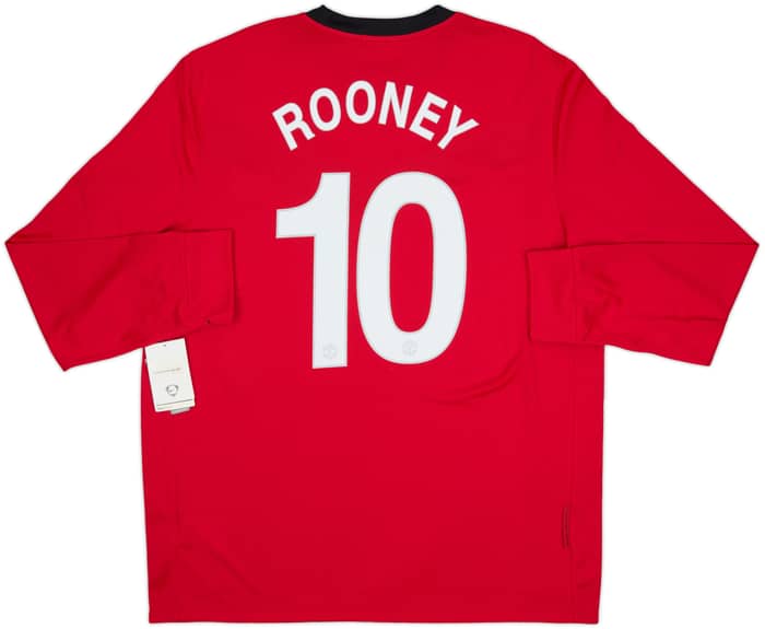 2009-10 Manchester United Home L/S Shirt Rooney #10 (XL)