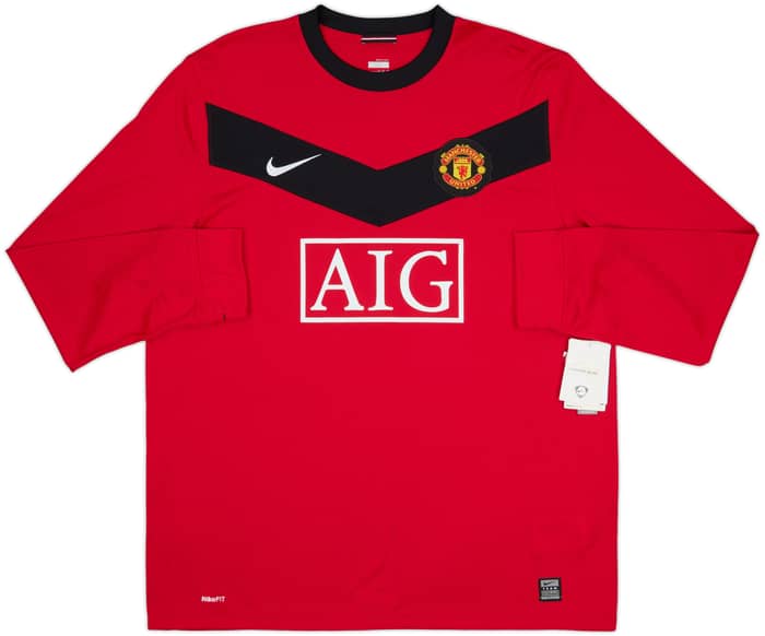 2009-10 Manchester United Home L/S Shirt Rooney #10 (XL)