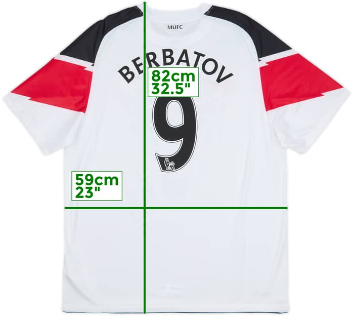 2010-12 Manchester United Away Shirt Berbatov #9 (XL)