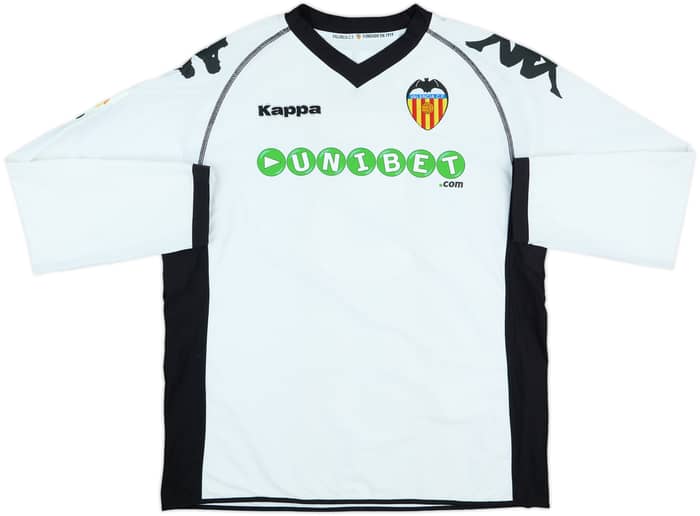 2010-11 Valencia Player Issue Home L/S Shirt M.Topal #5