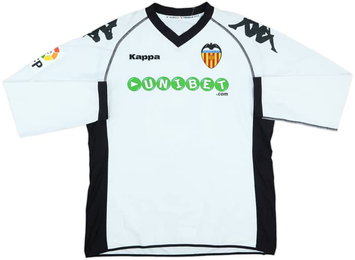 2010-11 Valencia Player Issue Home L/S Shirt Dealbert #15