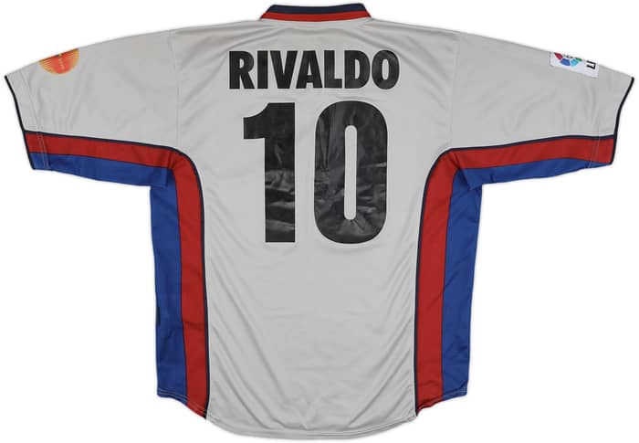 1998-01 Barcelona Away Shirt Rivaldo #10 - 8/10 - (L)