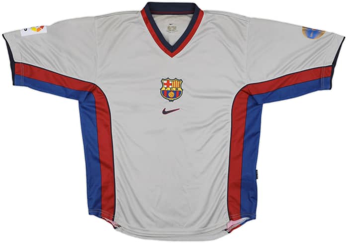 1998-01 Barcelona Away Shirt Rivaldo #10 - 8/10 - (L)