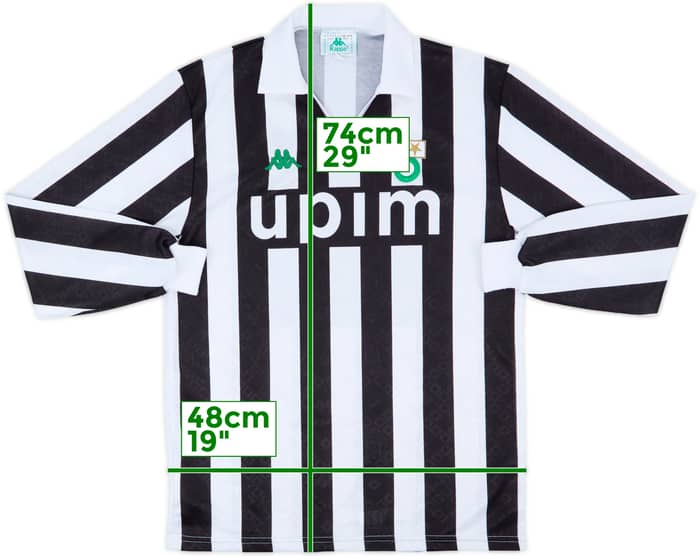 1991-92 Juventus Home L/S Shirt - 8/10 - (L)