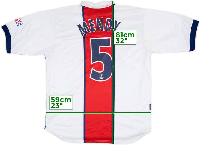 1998-99 Paris Saint-Germain Away Shirt Mendy #5 - 6/10 - (XL)