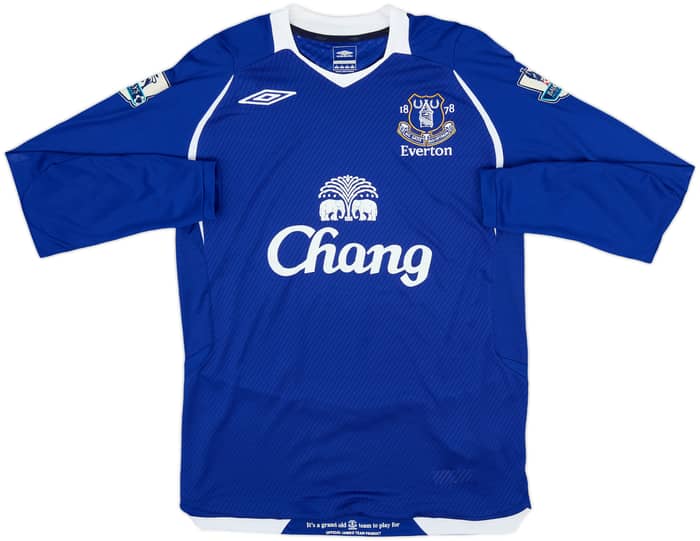 2008-09 Everton Home L/S Shirt Cahill #17 - 6/10 - (S)